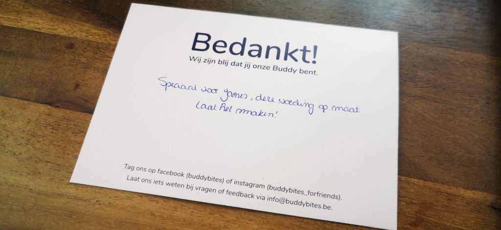 Bedankkaart Buddy